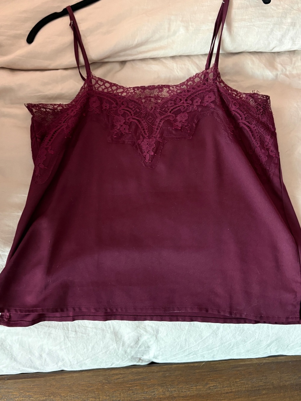 Lulu's Lace-Trim Camisole in Burgundy Wine